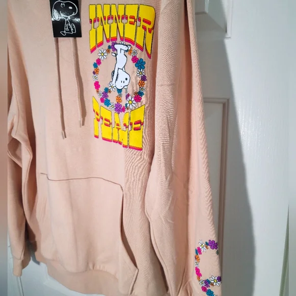 Peanuts "Inner Peace" XL oversized Pullover Sweatshirt Hoodie - Picture 4 of 7